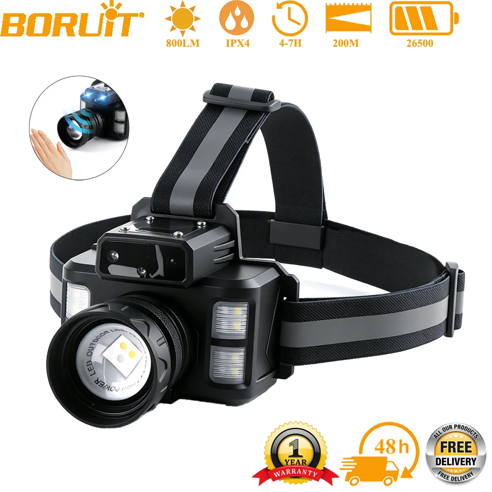 boruit-800lm-sensor-led-headlight-90°-adjustable-zoomable-usb-charging-headlamp-three-light-source-outdoor-head-torch-lantern