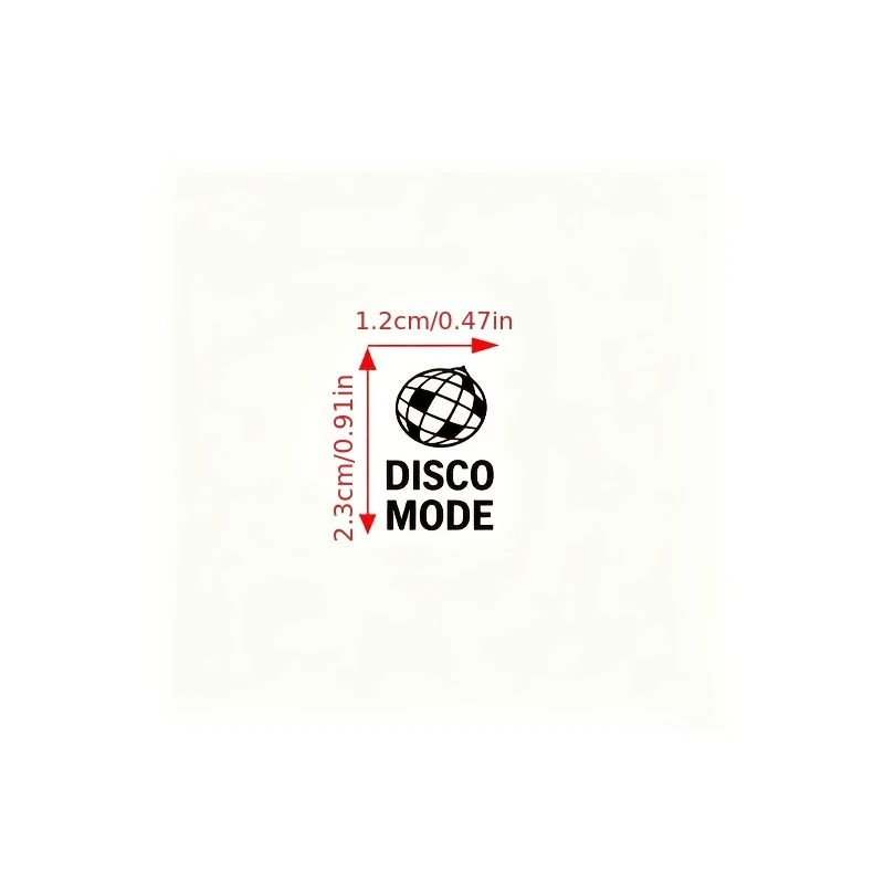 8pcs Disco Mode Funny Vinyl Sticker, Mini Button Decal For Car Interior Modification