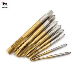 Hand Tap Drill Bits HSS 6542 Screw Right Hand Thread M2 M2.5 M3 M3.5 M4 M5 M6 M8 Metalworking Hex Shank Machine Taps Kit