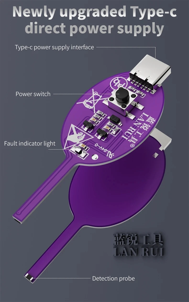 Lanrui K7S Fengming Rilevatore di Induttanza Tester Scheda Madre Bobina Tester Rivelatore Induttore Per Strumento di Riparazione Del Telefono