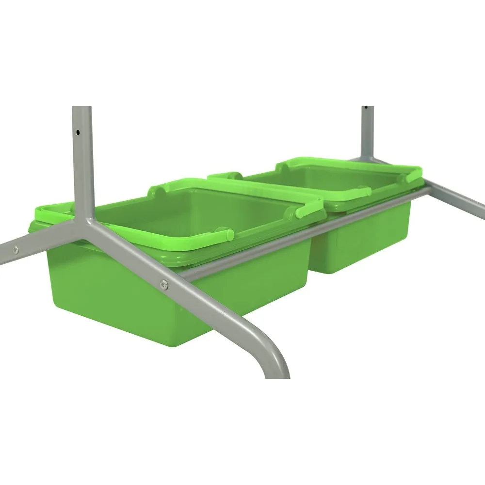 高さ調節可能なデスク、モバイルホワイトボード、フリップチャートスタンド、収納箱、チャートフック付き