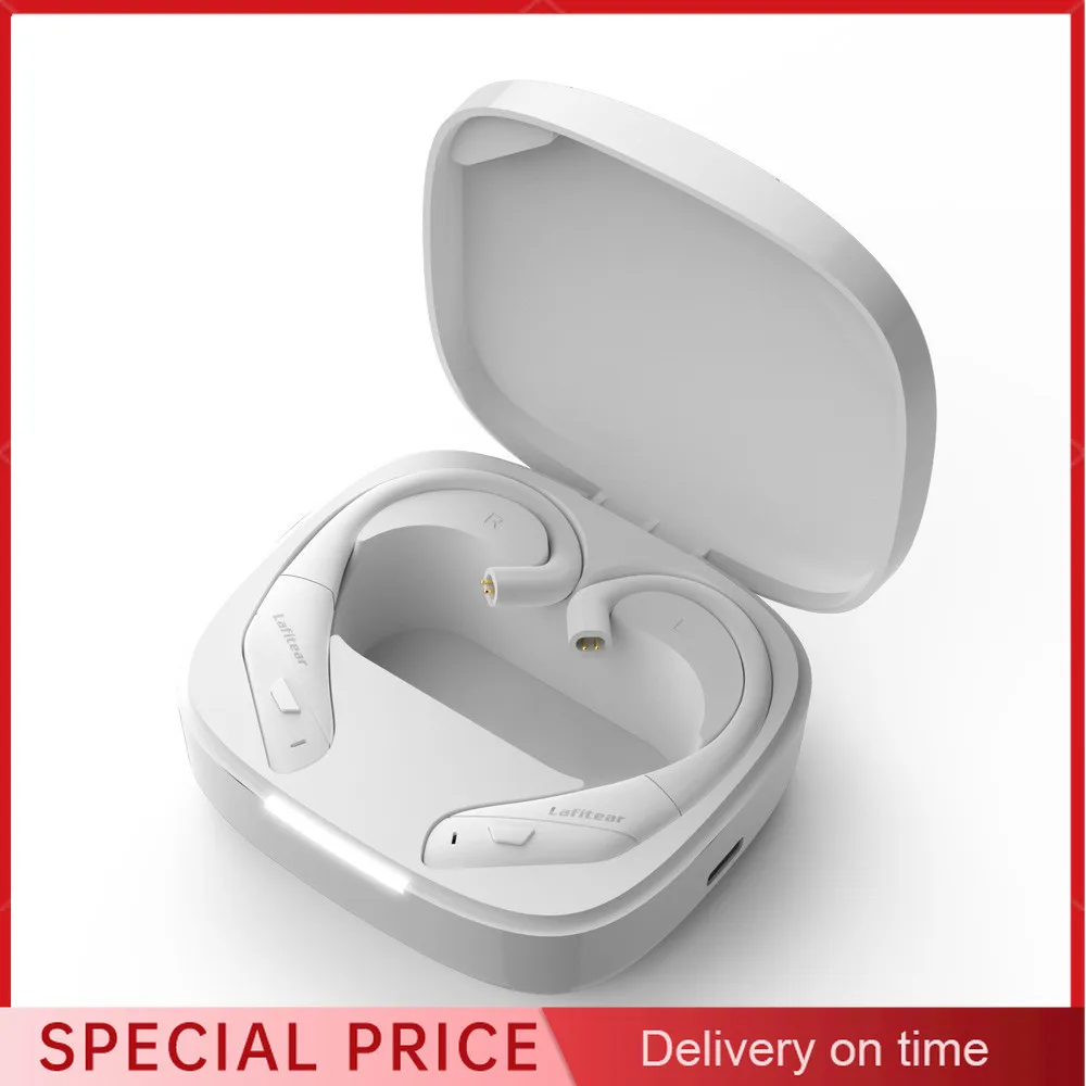 Lafitear LT-BTX Bluetooth 5.3 ワイヤレスアップグレードケーブルイヤホンヘッドセットイヤーフック充電ケース付き QDC Cpin IMEs