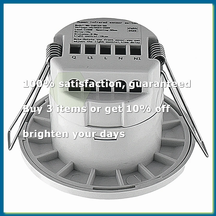 New 24-265V Recessed Sensor Smart PIR Infrared Body Motion Detector Light for Stair Corridor Car Park Light