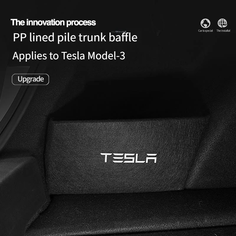 

Безель багажника увеличивает место для хранения. Липучка не царапается, износостойкая и грязеотталкивающая. Для использования в Tesla Model 3.
