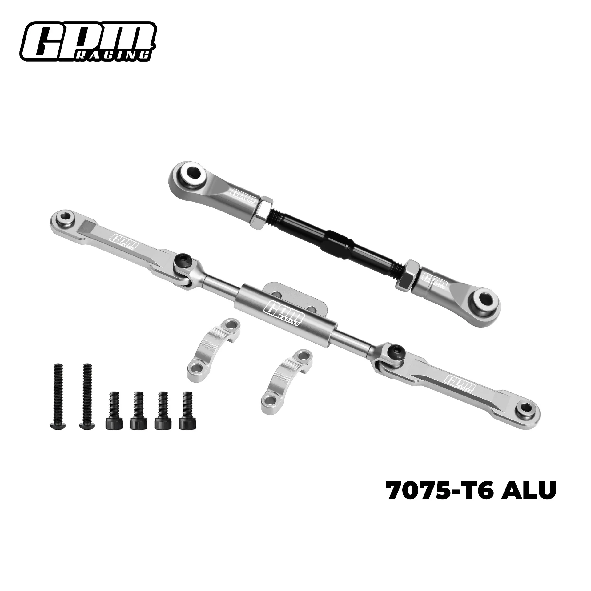 RC Upgrade Parts for HR VANQUISH 1/10 H10 Optic 4WD 7075-T6 Aluminium Medium Carbon Steel Servo Front Steering Linkage Kit