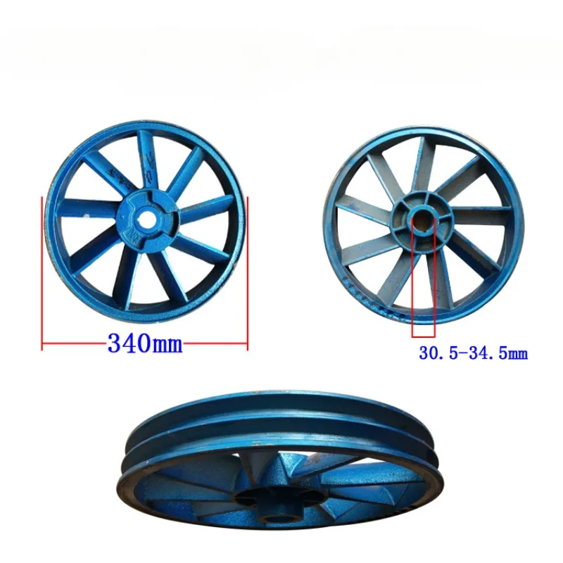Imagem -02 - Belt Machine Head Flywheel Acessórios para Compressor de ar Groove Simples e Duplo Triângulo Belt Taper Wheel