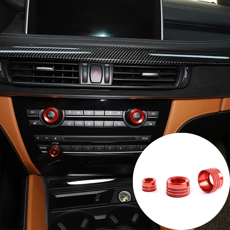 For 2010-2013 BMW X5X6 volume air conditioning knob ring cover car interior styling decorative accessories aluminum alloy