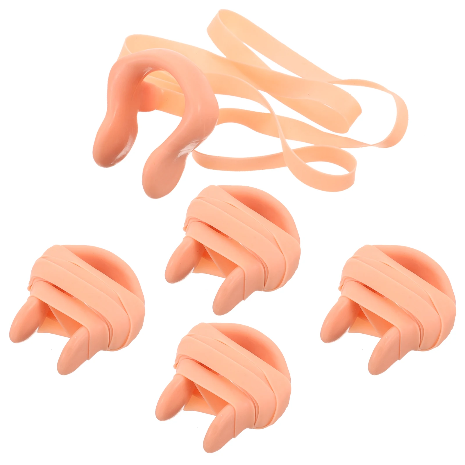 

5pcs Silicone Swimming Nose Clip Strap Padded Waterproof Tear Resistant Sport Swim Gear Nasal Splint For Kids Adults Ear