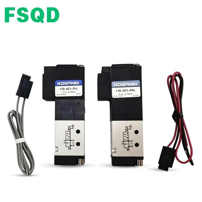pneumatic tool 240-180-110-4E1-4E2-83-PLL-PSL-12V-24V-110V-220V KOGANEI  2-Position 5-Port Solenoid valve DC AC 12V 24V 110V 220