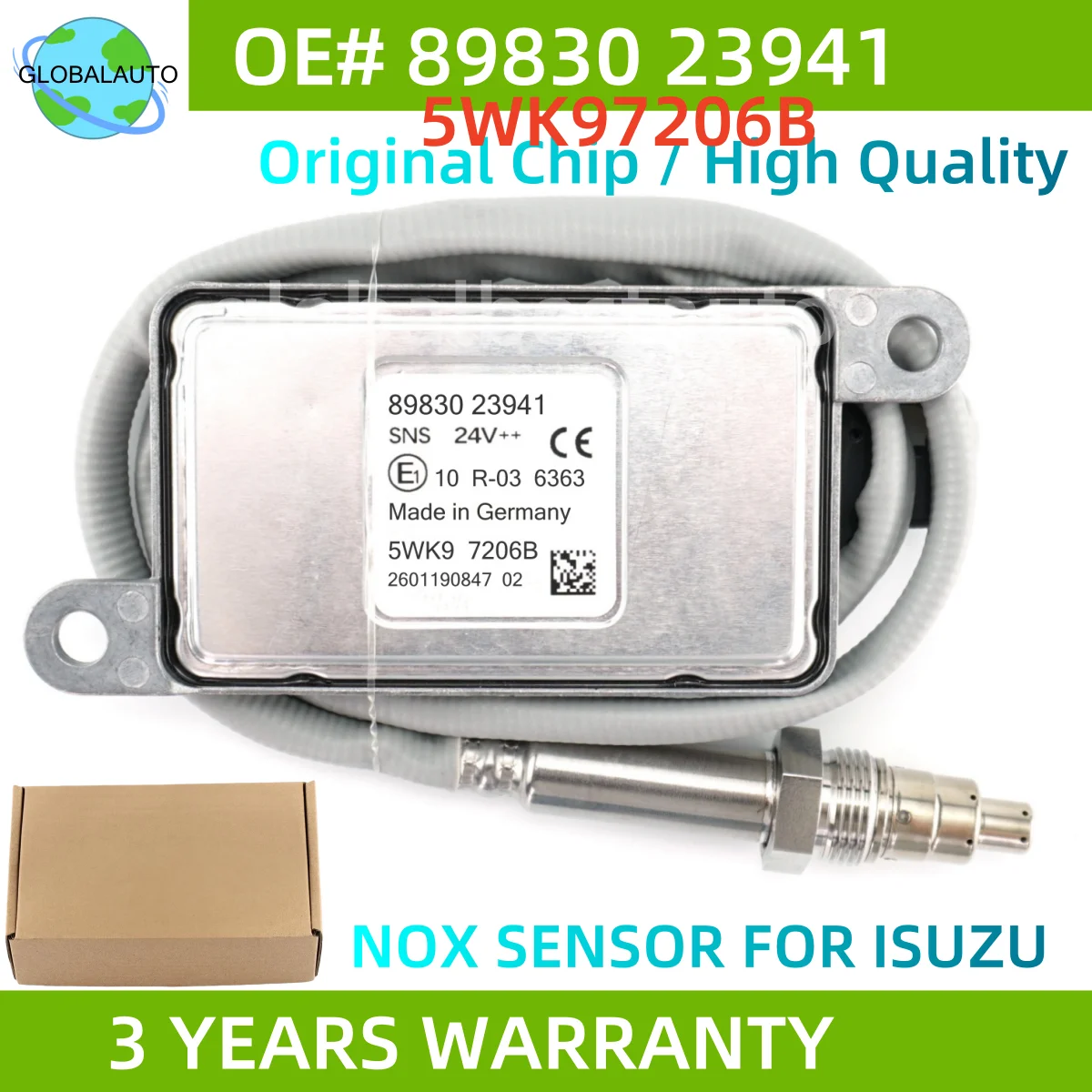 

5WK97206B 8983023941 5WK97206 8983023941 Original New Nitrogen Oxide Sensor Nox Sensor 24V For ISUZU Truck Parts