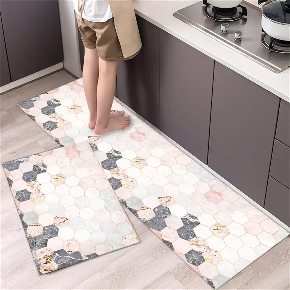 Kitchen Rug Durable Home Entrance Doormat High-end Kitchen Mats For Floor Waterproof House Hold Washable Non-slip Large Carpet