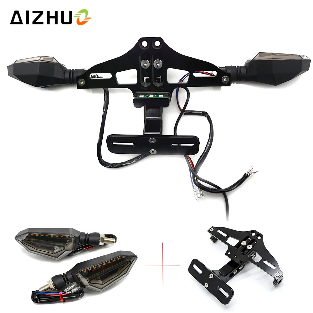 

Motorcycle Registration License Plate Holder LED Turn Signal Lights FOR Honda CBR600RR CBR1000RR CBR250R CBR300R CBR500R CBR 600