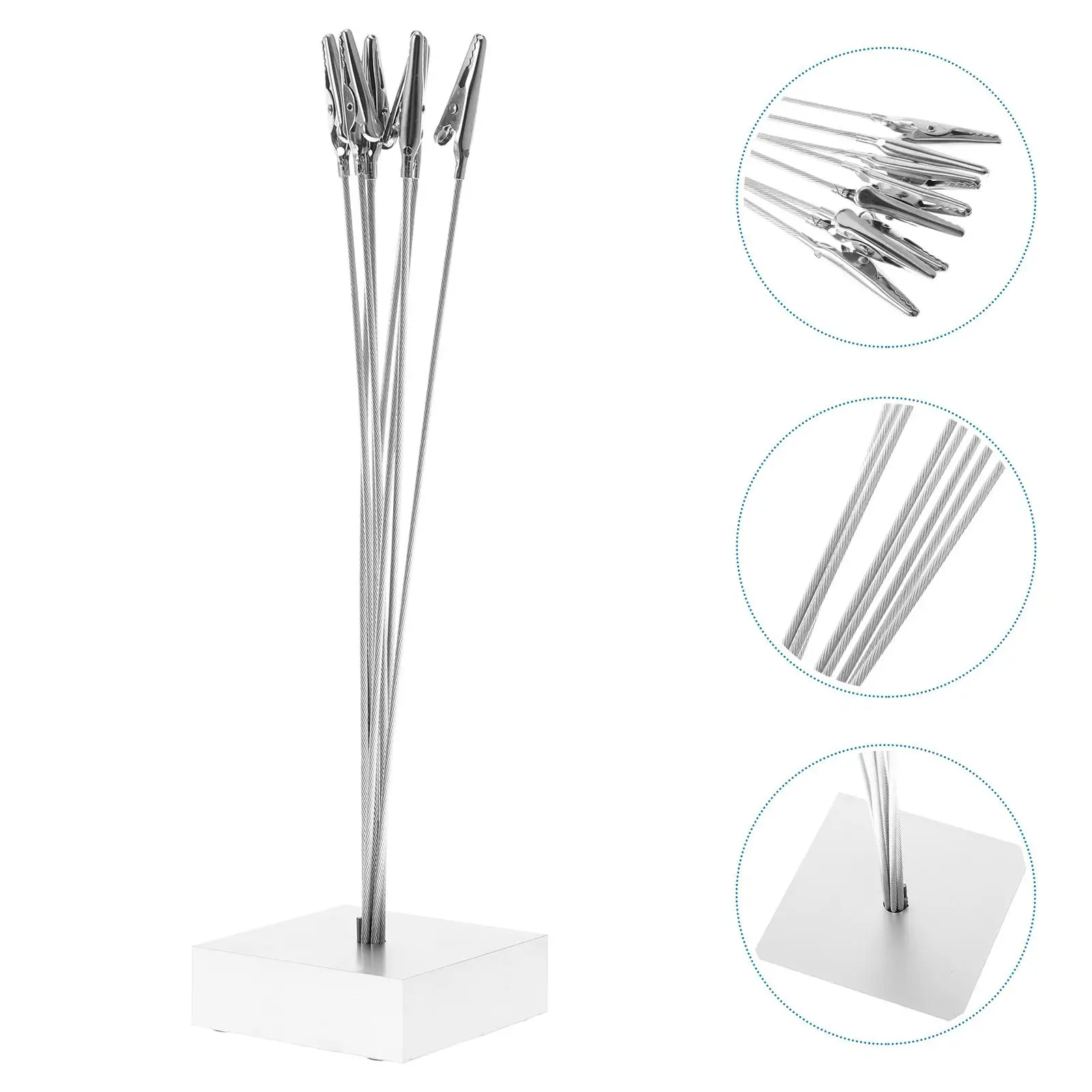 Photo Holder Stand 8 Branch Tree Shape Freestanding Desktop Clip Bracket Picture Display Postcard Note Artwork Holder