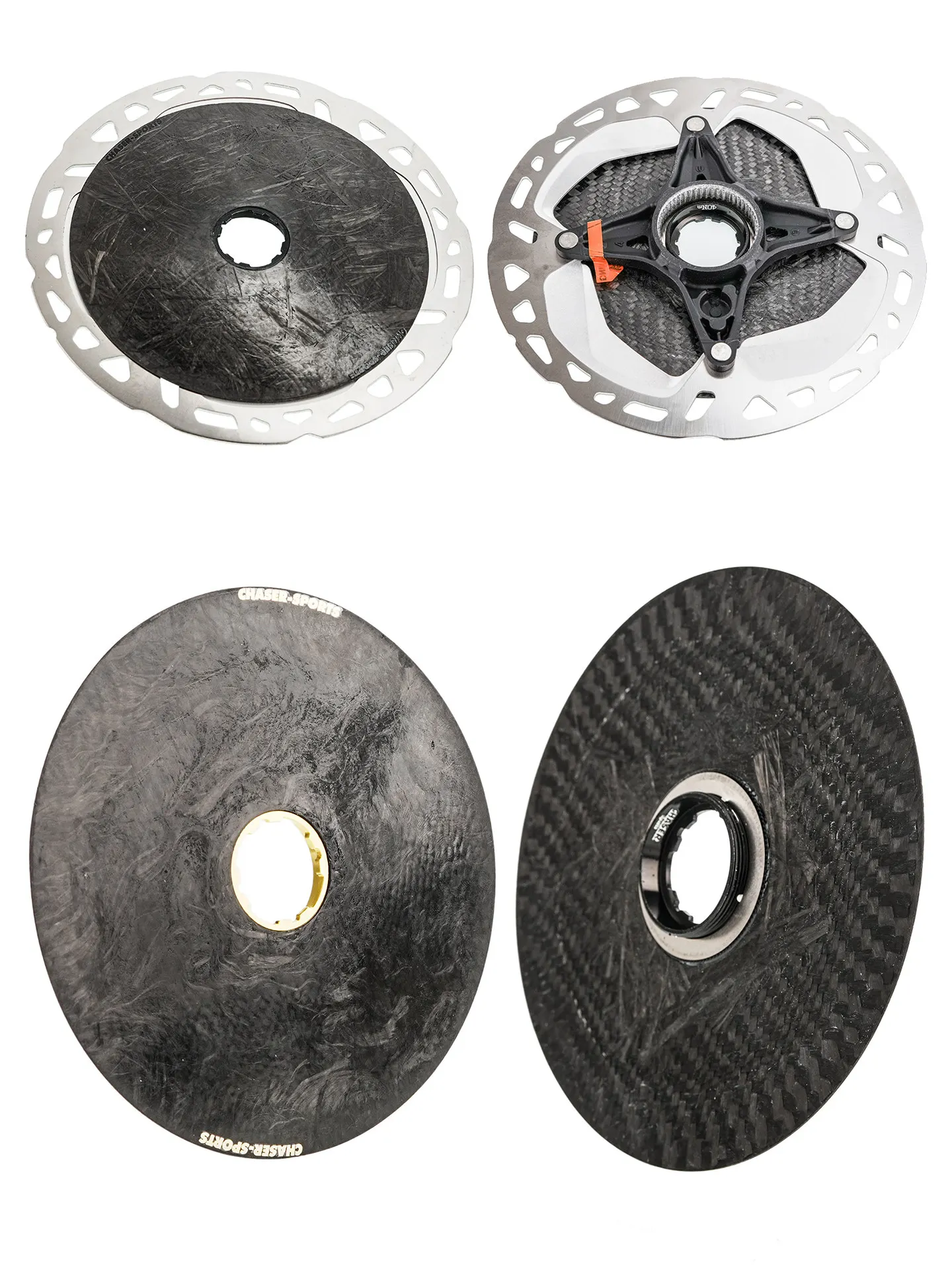 Chaser Rennrad Aero Scheibenbremse Center Lock Disc Carbonfaser Aerodynamische Verriegelungsabdeckung für Shimano MT800/CL900 – Detail 5
