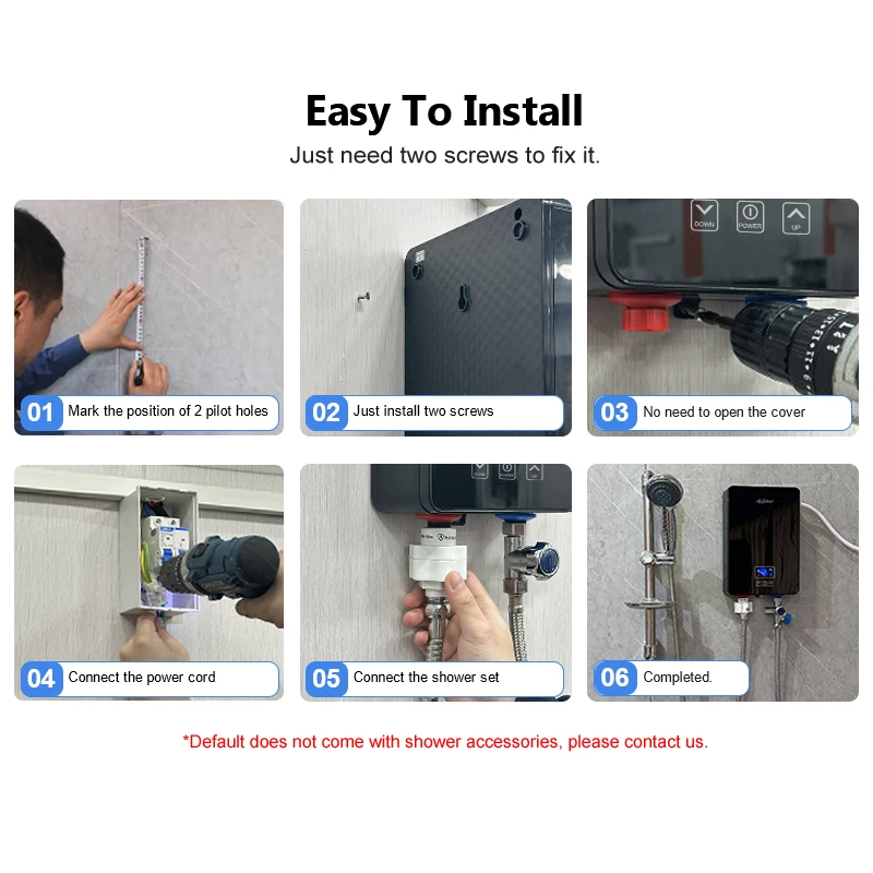 대용량 고효율 110v 220v 3kw-6kw 다중 포인트 전기 샤워 전기 온수기