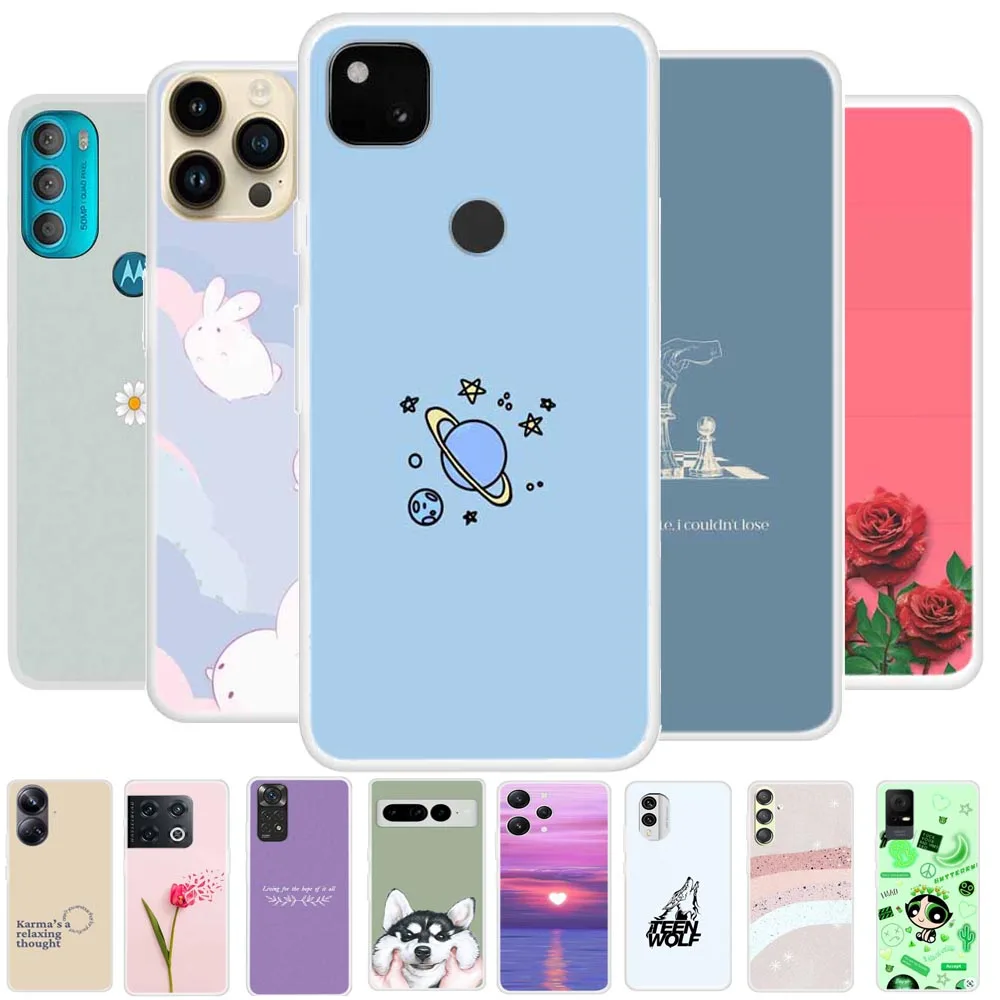 Soft TPU Cover for Google Pixel 5 XL Case Clear Silicone Phone Coque for Pixel 4A 5G 5A Cases Pixel 4 XL Capa Transparent Bumper