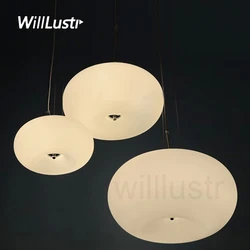 Donut Milk White Glass Pendant Lamp Apple Doughnut Suspension Light Hotel Bar Cafe Loft Hanging Ceiling Chandelier