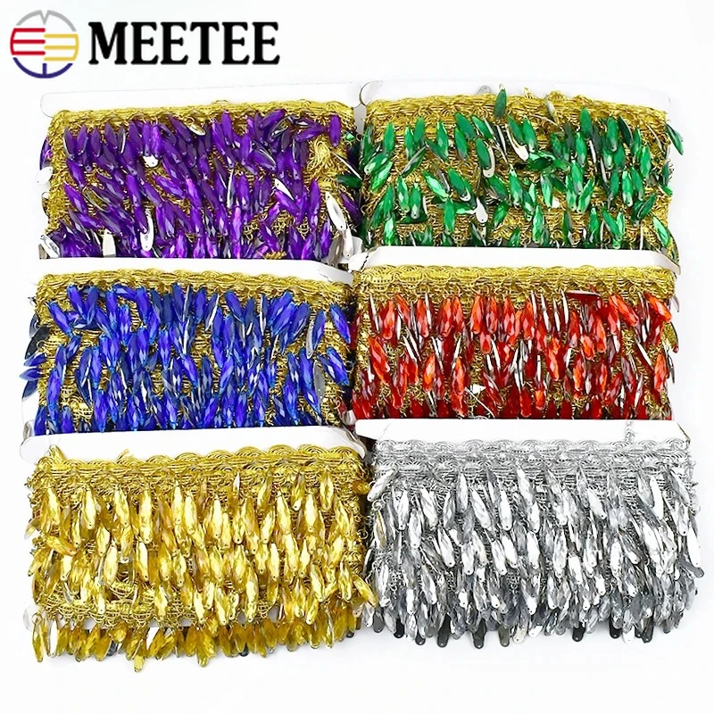 

10Yards 4cm Rhinestone Fringe Tassels for Latin Dress Decorative Trimmings Stitching Lace Trim Tassel Fringes Sewing Accessories