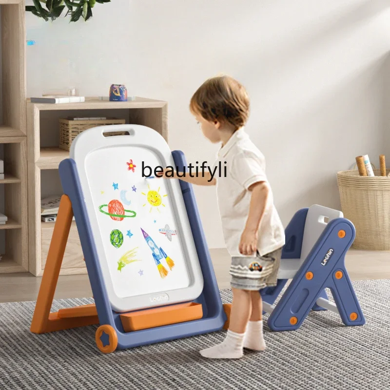 Children's drawing board Magnetic liftable graffiti writing board, painting board foldable small blackboard