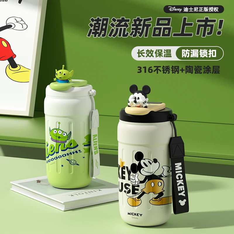 MINISO genuine Disney Mickey 420ml 316 stainless steel double drink insulated coffee cup suitable for Water Pots