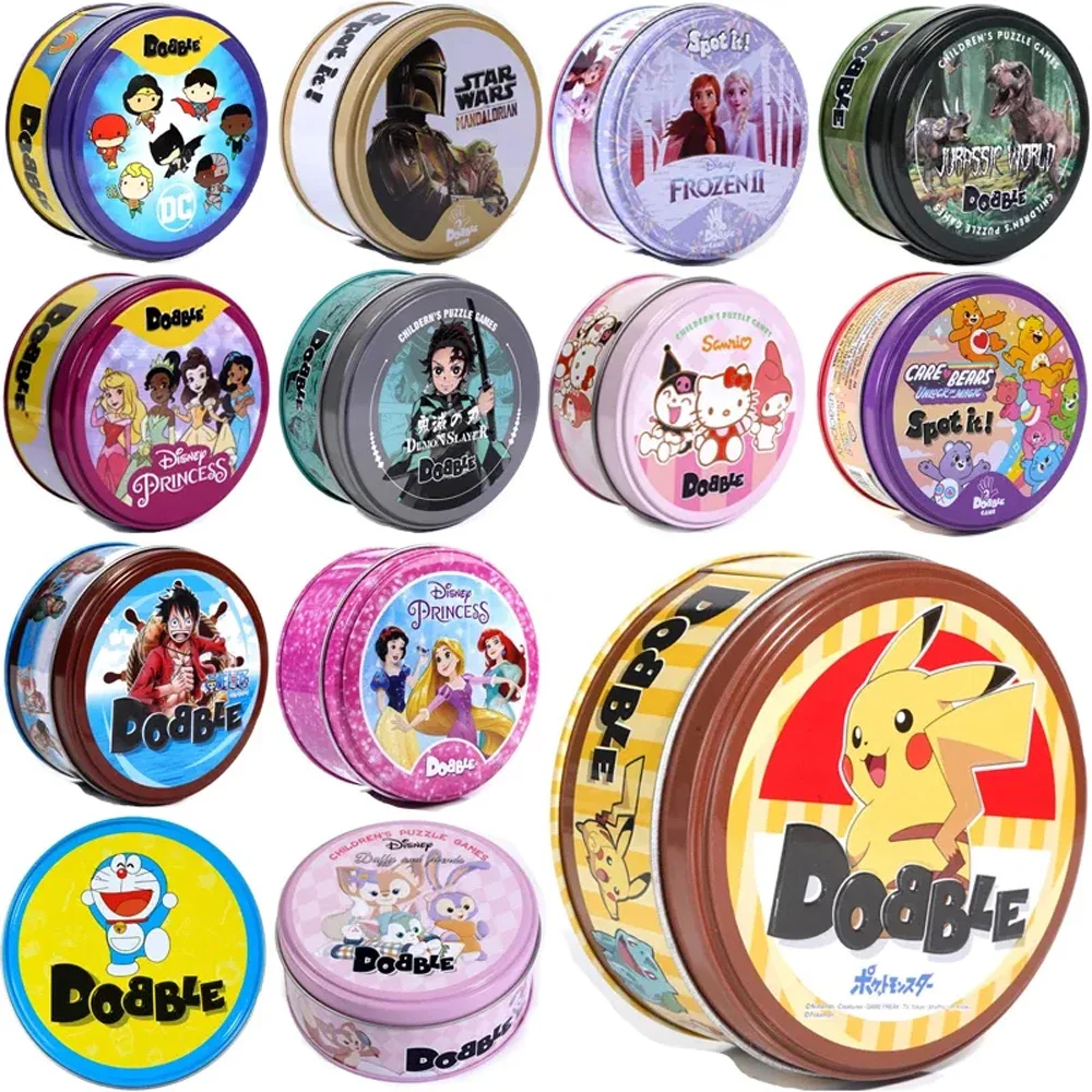 Cartes Double JubenzCards Dobble pour enfants, Spot It, HP Card, Party Board, Sports, Cartoon Animals, Alphabet Toy, 58 Styles