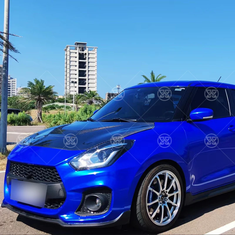 For Suzuki SWIFT Sport ZC33S Carbon Fiber Hood Automotive Front Hood Racing Style Vents Radiator Hood Exterior upgrade Body Kit