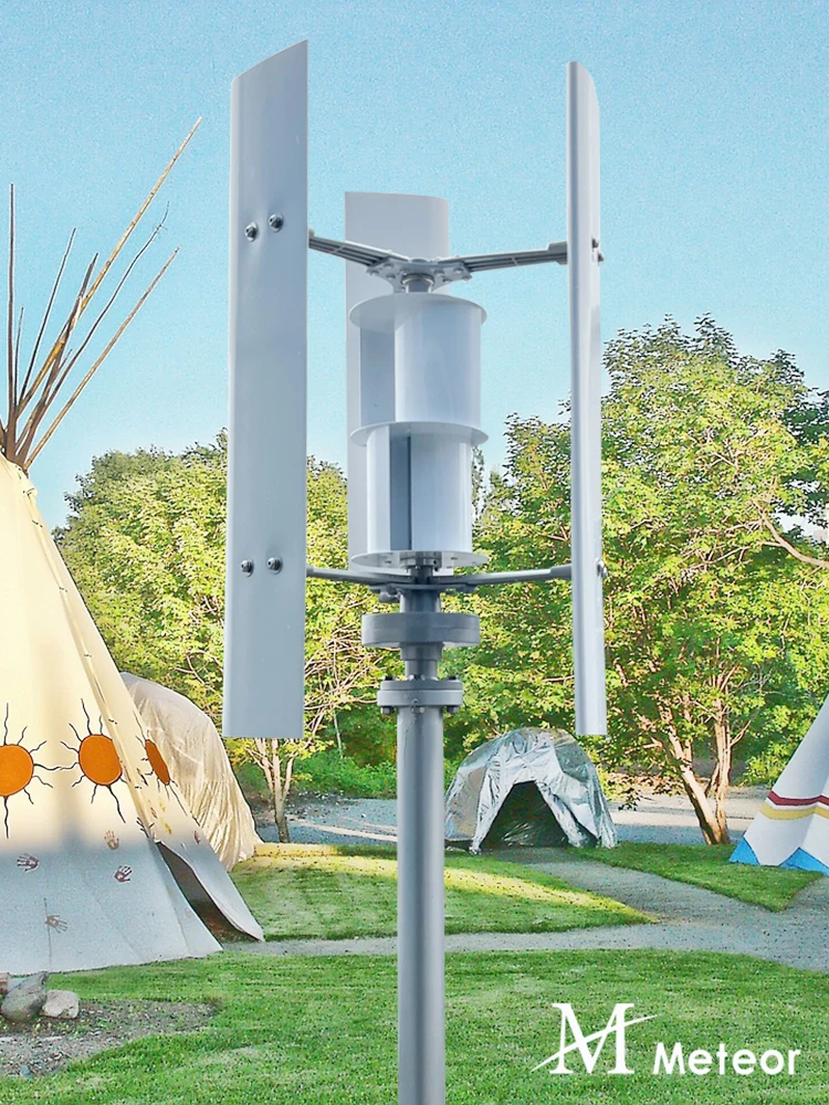 Meteor 3000W 5000W 12V 24V 48V Verticale as Magnetische generator Windturbine Gratis energie Lage snelheid Laag geluidsniveau Huishoudelijke boerderij 220V - afbeelding 2
