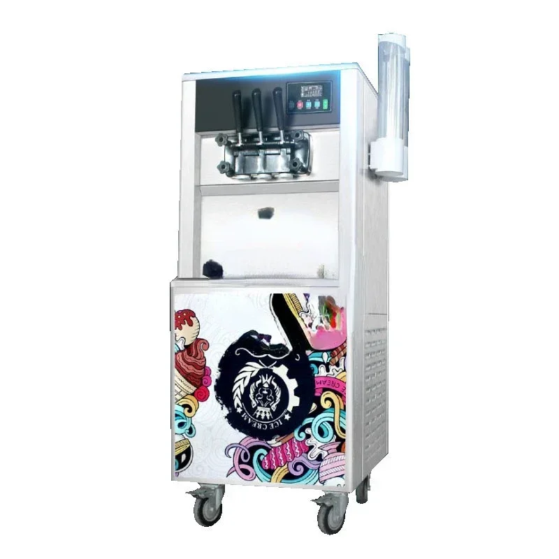 

Vertical 25-30L/H large capacity sundae soft ice cream Chicken rolls making machine stainless steel