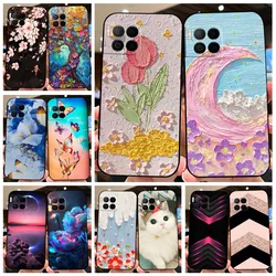 For T-Mobile Revvl 7 Pro 5G Case Flower TPU Soft Silicone Phone Cases Back Cover for T-Mobile REVVL7 PRO Colorful Painted Capa