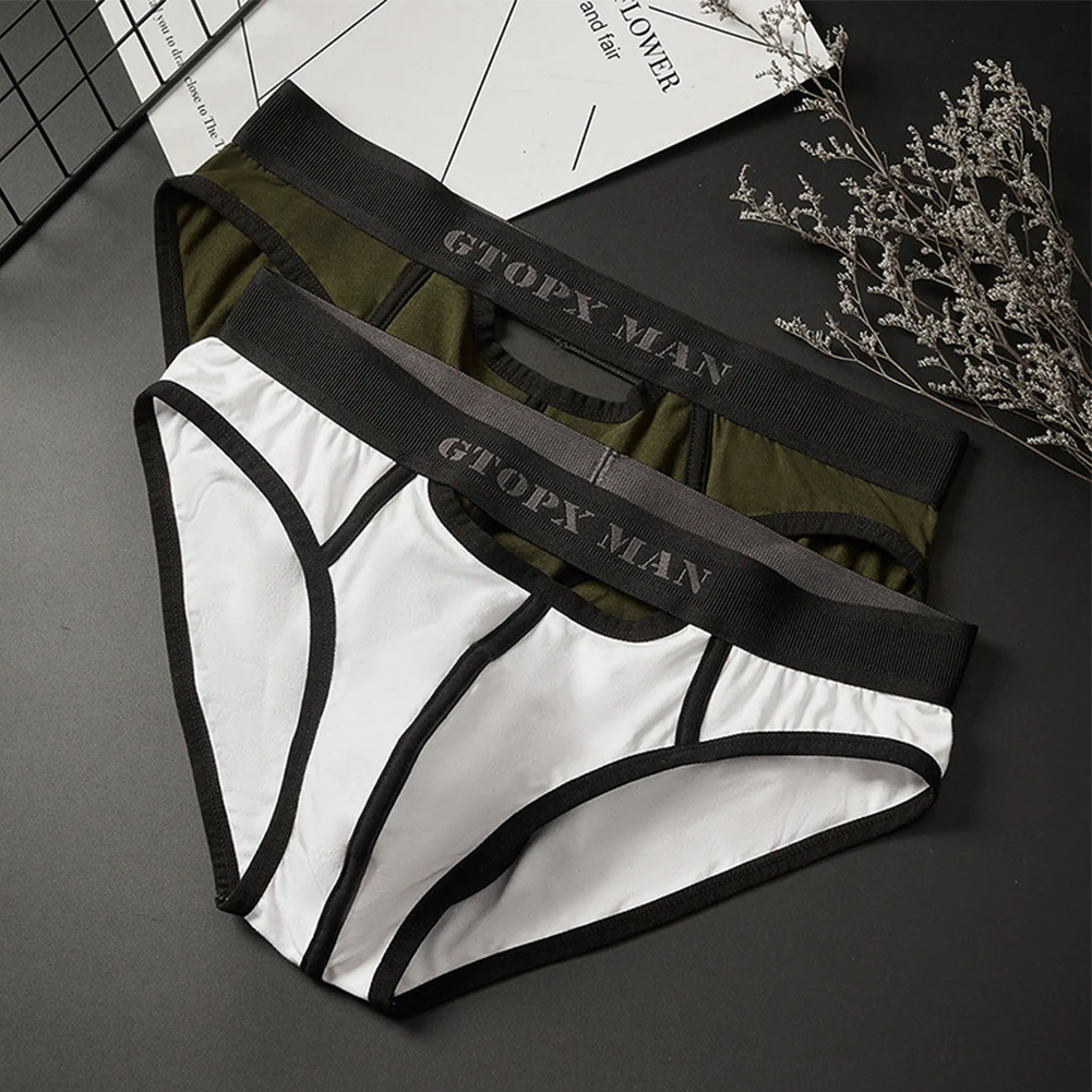 

Sexy Lingerie Mens Hollow Underwear Sissy U Convex Pouch Panties Cockstrap Briefs Breathable Cotton Underpants Stretch Knickers