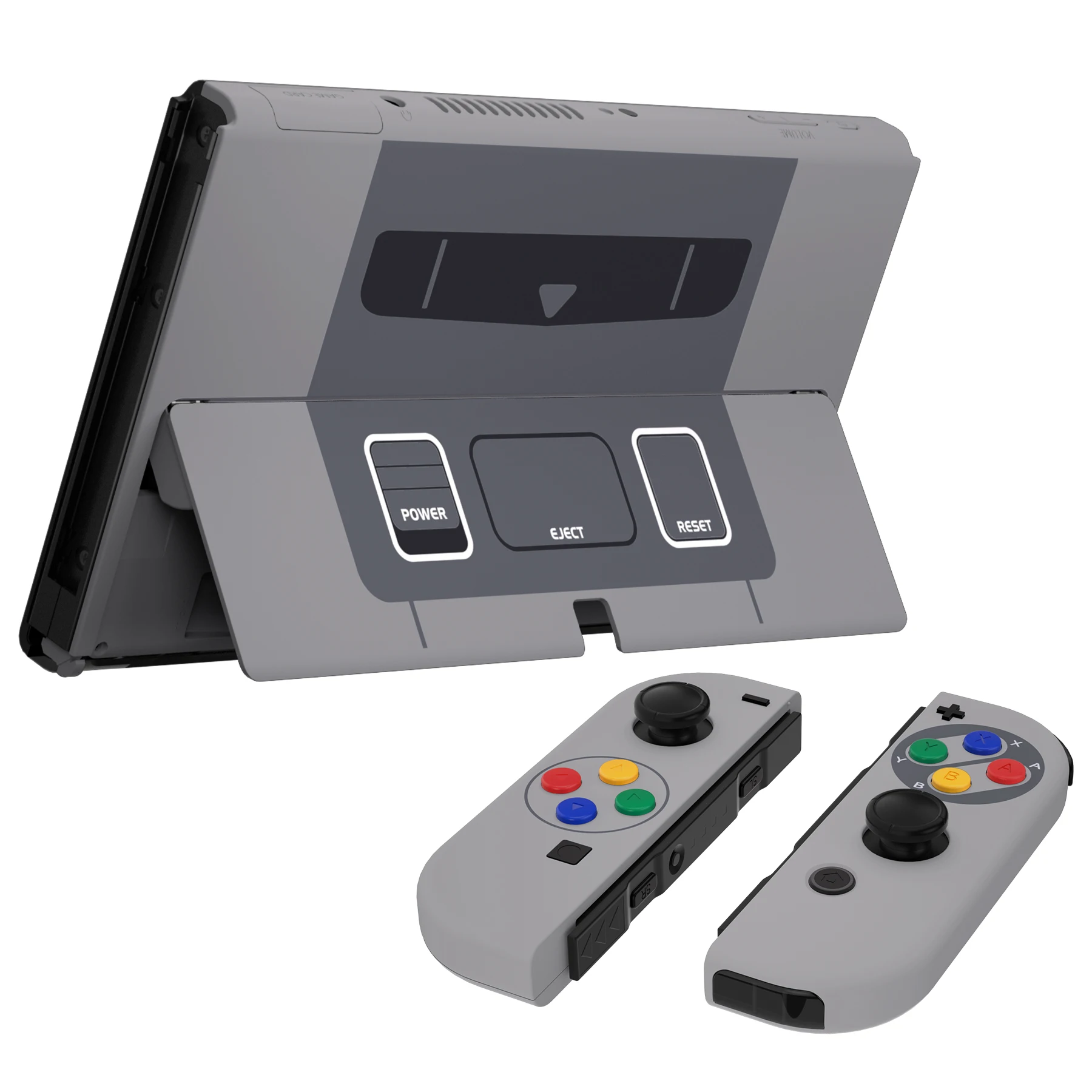 Imagem -05 - Extremerate-conjunto Completo Shell para Nintendo Switch Oled Sfc Snes Estilo Clássico eu