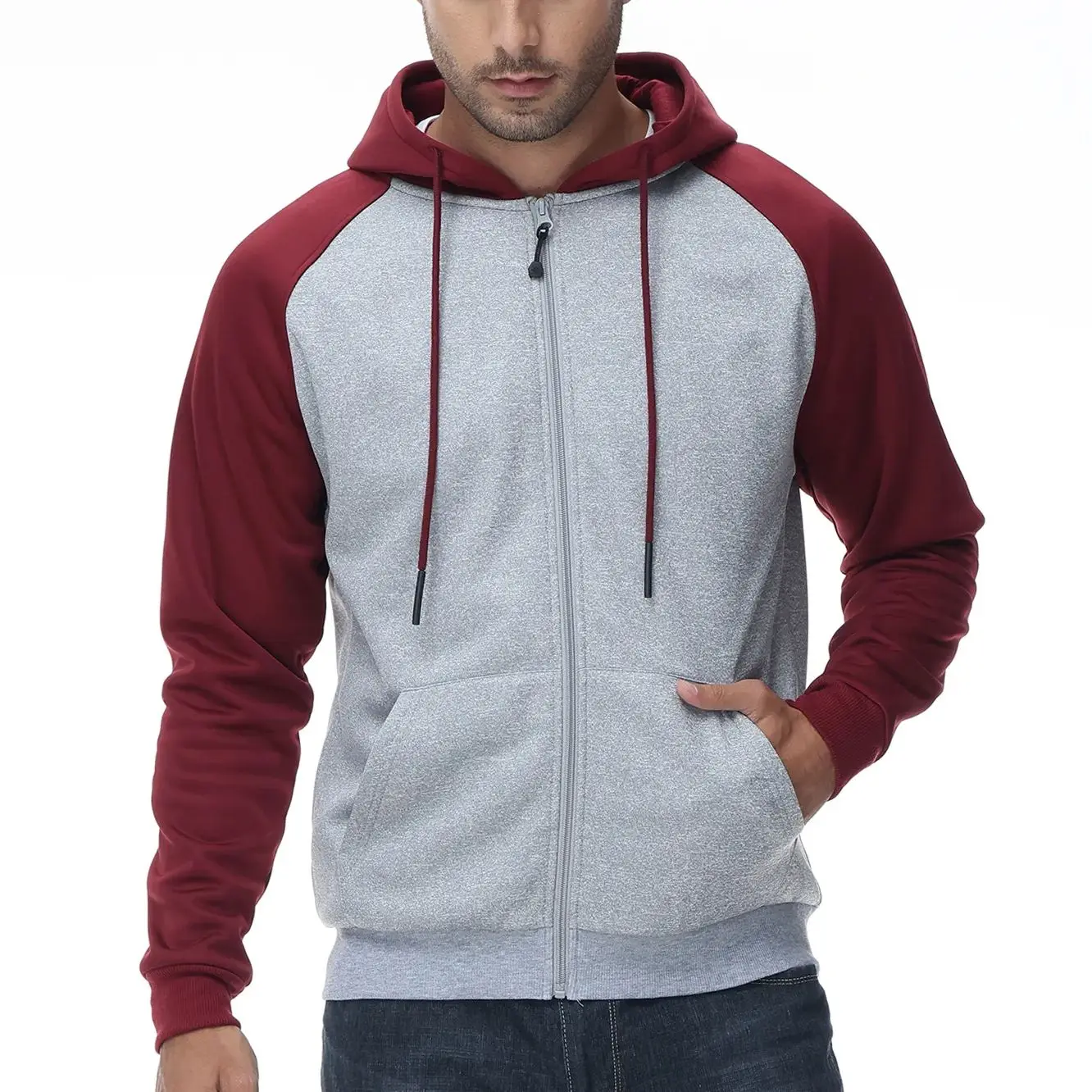 

Men's Autumn Casual Zipper Hoodie Running Jogger Hooded Slim Fit Coat Sweatshirts Cozy Fleece Warm Drawstring Hipster Kanga