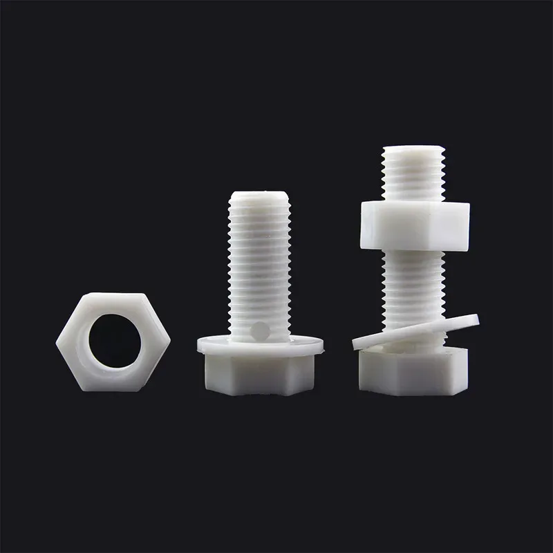 

PP Polypropylene Hex Screw Nut Set Plastic Insulation Anti Corrosion For Chemical Use M18 M20