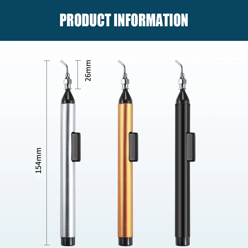 Vacuum Suction Pen Remover Sucker Pump IC SMD Tweezer Solder Desoldering 3 Suction Header Iron Welding Vacuum Remover Sucker