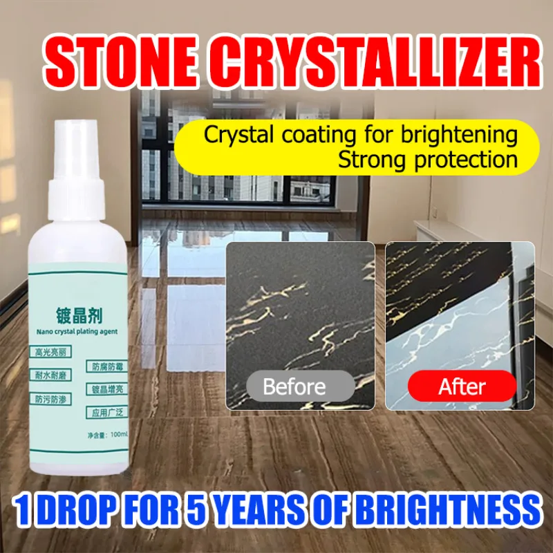 Stone Crystal Plating Agent Marble Quartz Countertop Renovation Tile Scratch Repair Remove Scratch Alkali Brightener