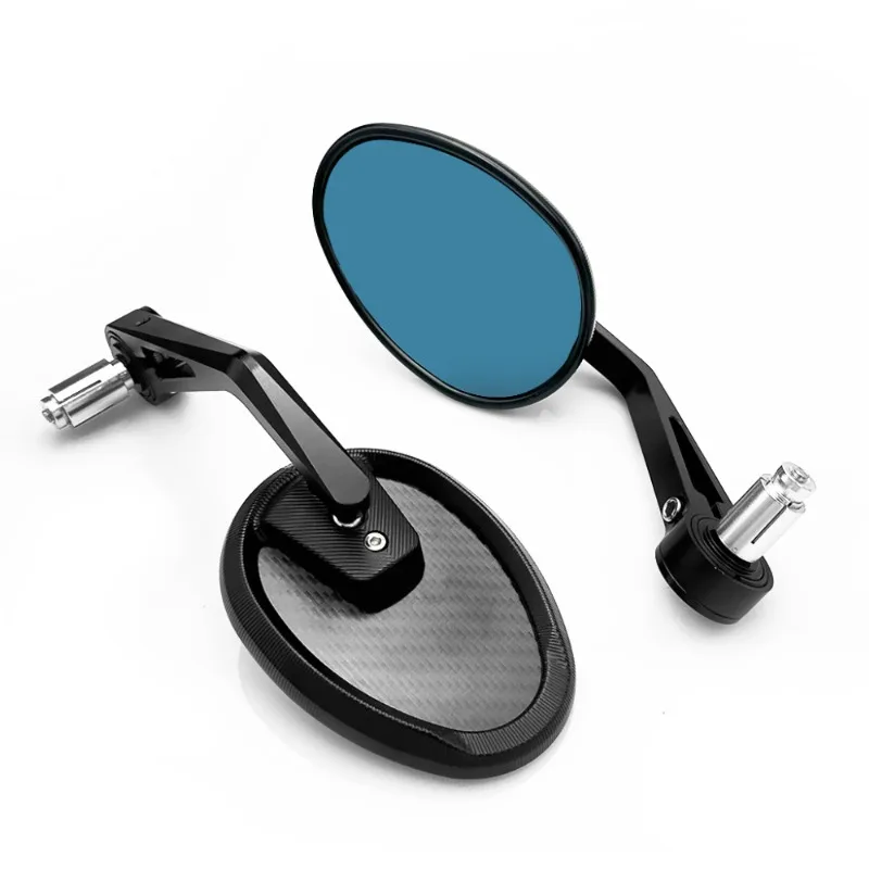 

Motorcycle oval handle modification, blue light anti-glare CNC decorative rearview mirror