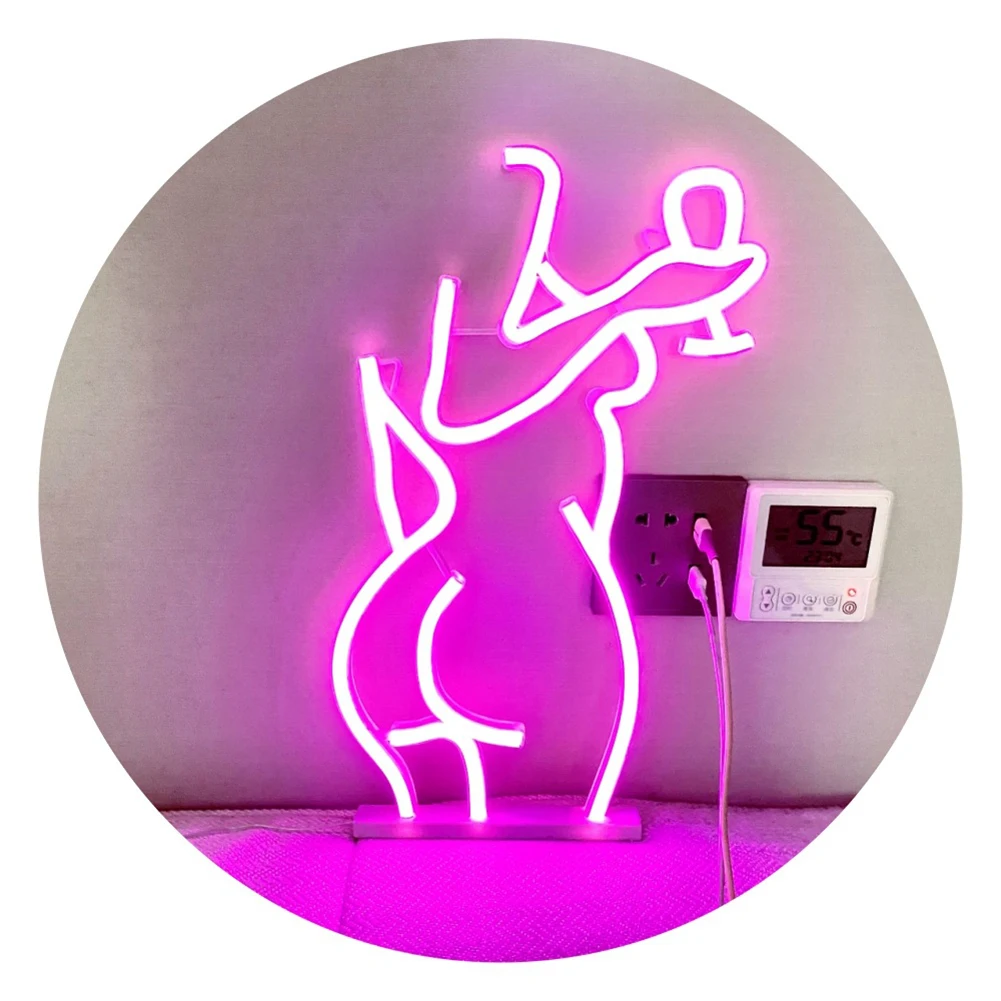 

Lady Back Sign Table Lamp With LED Light Strips,Acrylic Backboard Resistant LEDTable Decoration For Shops,Business Bars,Clubs