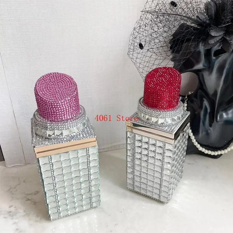 

Elegant Banquet Handbag Lipsticks Evening Bag for Rhinestone Clutch Bag Bag for Street Shootin