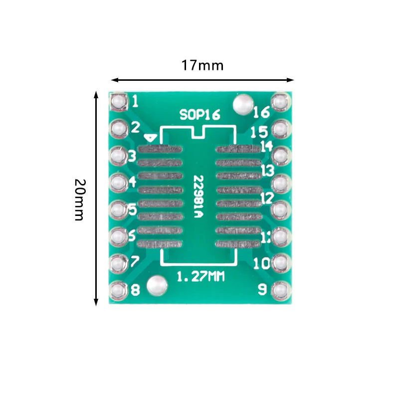 SOP16/SSOP16/TSSOP16 Wide Body Adapter Board To DIP 0.65/1.27mm Pitch (5 Pcs)