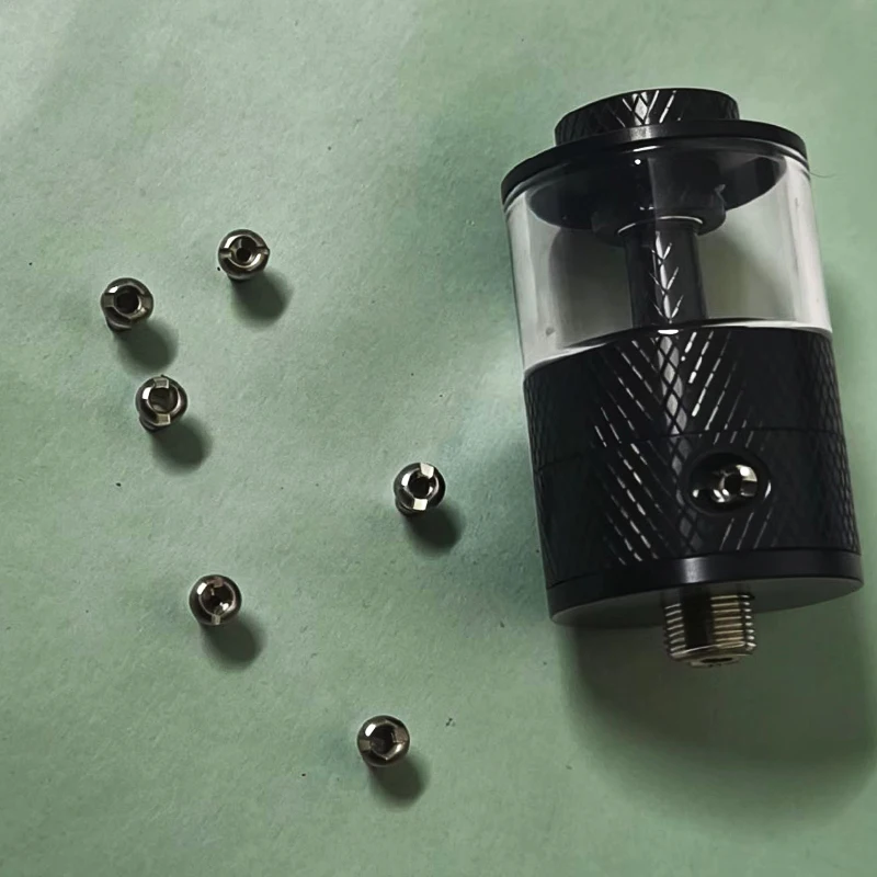 YFTK Empire V RTA 23MM 3.5ML SS316+PMMA malzemeden yapılmış yeniden yapılandırılabilir tank, Hava pimleriyle birlikte 0.8/1.0/1.2/1.4/1.6/1.8/2.0MM Yedek Parçalar