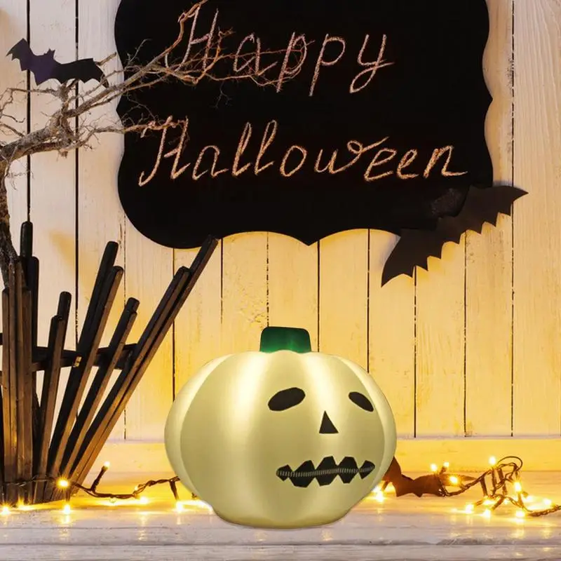 

Pumpkins Halloween Light Up Silicone Pumpkin Night Light Pumpkin Decor Silicone Rechargeable Night Lamp For Tabletop Kitchen