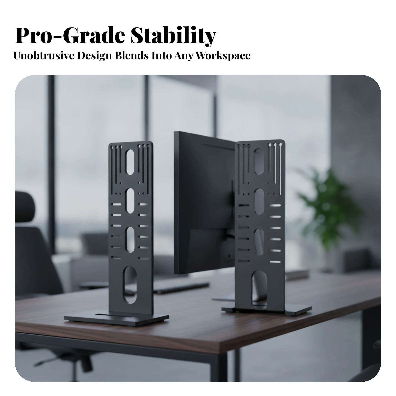 Stand Heavy-Duty Steel Monitor Stand with VESA Mount Metal Screen Riser Easy to Assemble for Office Workers