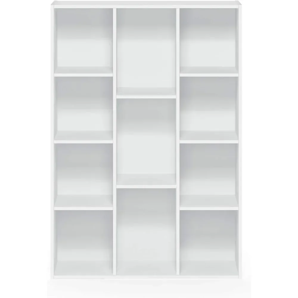 

-Современный книжный шкаф/хранение, 11 кубов, 29,13 (Ш) x 41,73 (В) x 9,44 (Г) Дюймов Деревянный книжный шкаф Белый