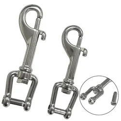 Marine 316 Stainless Steel Swivel Shackle Eye Bolt Snap Hook Scuba Diving Clip Swivel Snap Hook Metal Heavy Duty