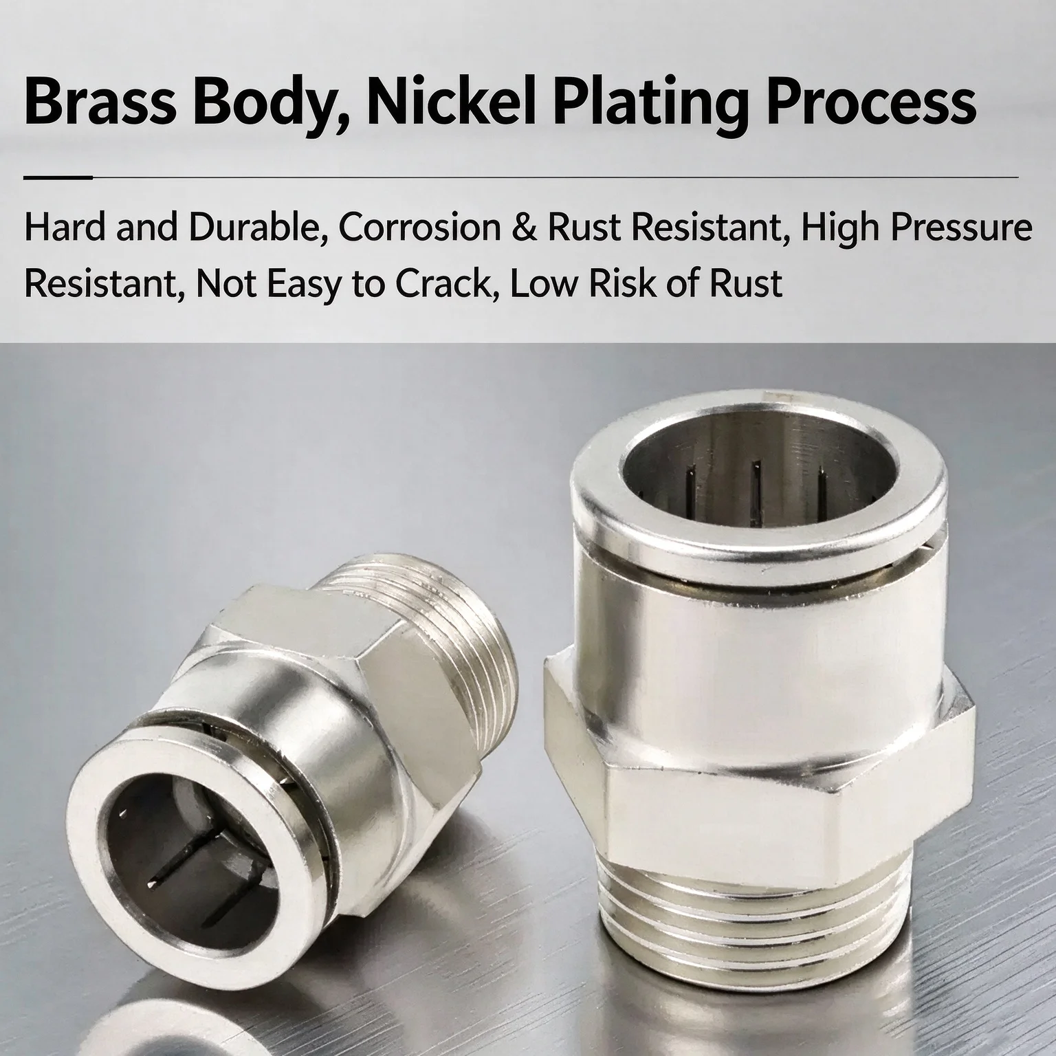 PC-G Thread G1/8 1/4 3/8 1/2 PU Gas Pipe 6 8 10 12mm With Sealing Ring 8-G02 Pneumatic Quick Connector All Copper Nickel Plated