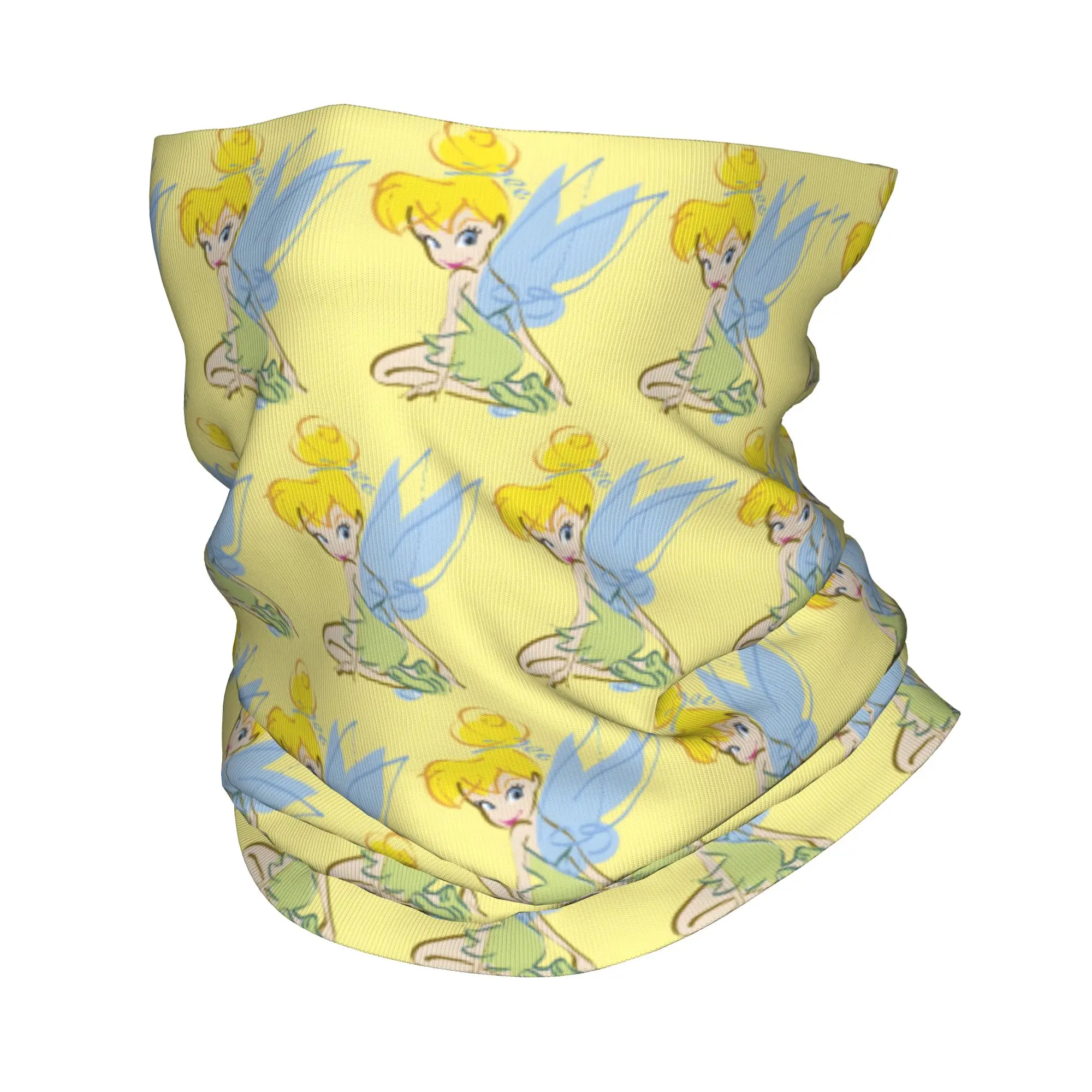 

Custom Sketch T-Tinker B-Bell Bandana Neck Gaiter for Hiking Running Women Men Wrap Scarf Cute Yellow Balaclava Warmer