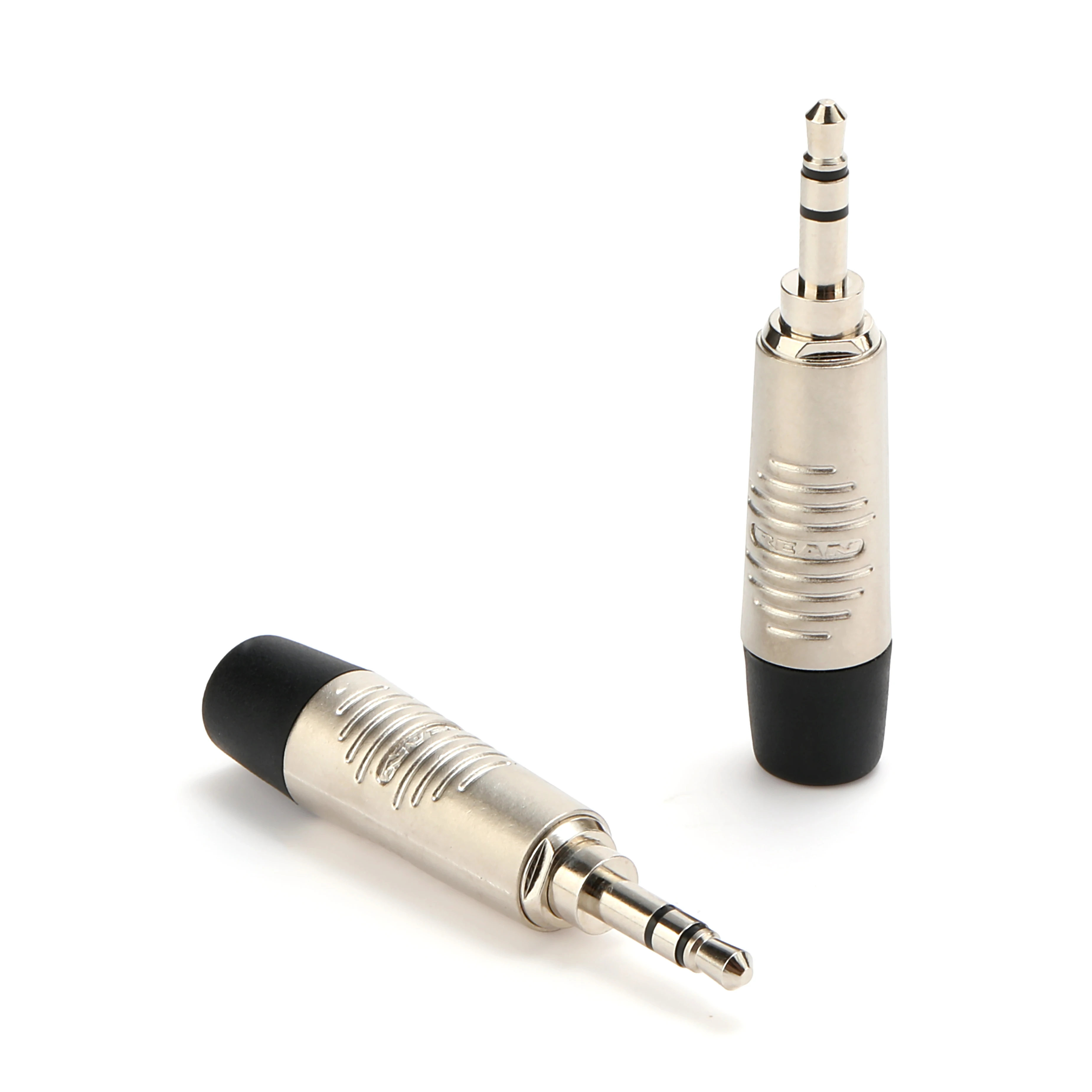REAN Schwarze Hülle Vergoldeter/Versilberter Schweißstecker RTP3C-B Kleiner 3-Poliger 3,5mm Stereo-Kopfhörer Audio-Verstärker Geräteanschluss – Detail 16