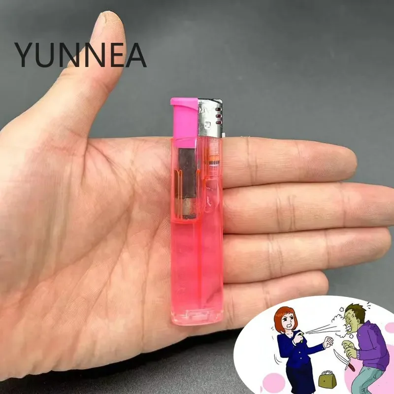 (No Water) Fake Lighter Spray Bottle Plastic Case defense Tools Anti-wolf for Ladies Car Emergency Empty Pepper water Box