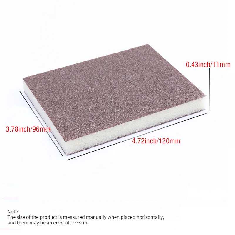 5PCS Sponge Sand Block Sand Double-sided Gray Blue Sponge Sand Block Sponge Sandpaper Sanding and Polishing Abrasive Tools