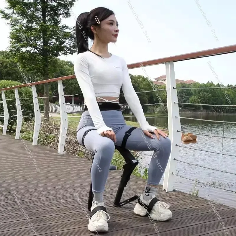 Wearable Invisible Seat Portable Fishing Stool Adjustable Height Outdoor Folding Stool for Long-Standing Workers